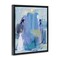 Stupell Industries Blue Abstract with Squiggles Framed Floater Canvas Wall Art Design by Grace Popp
